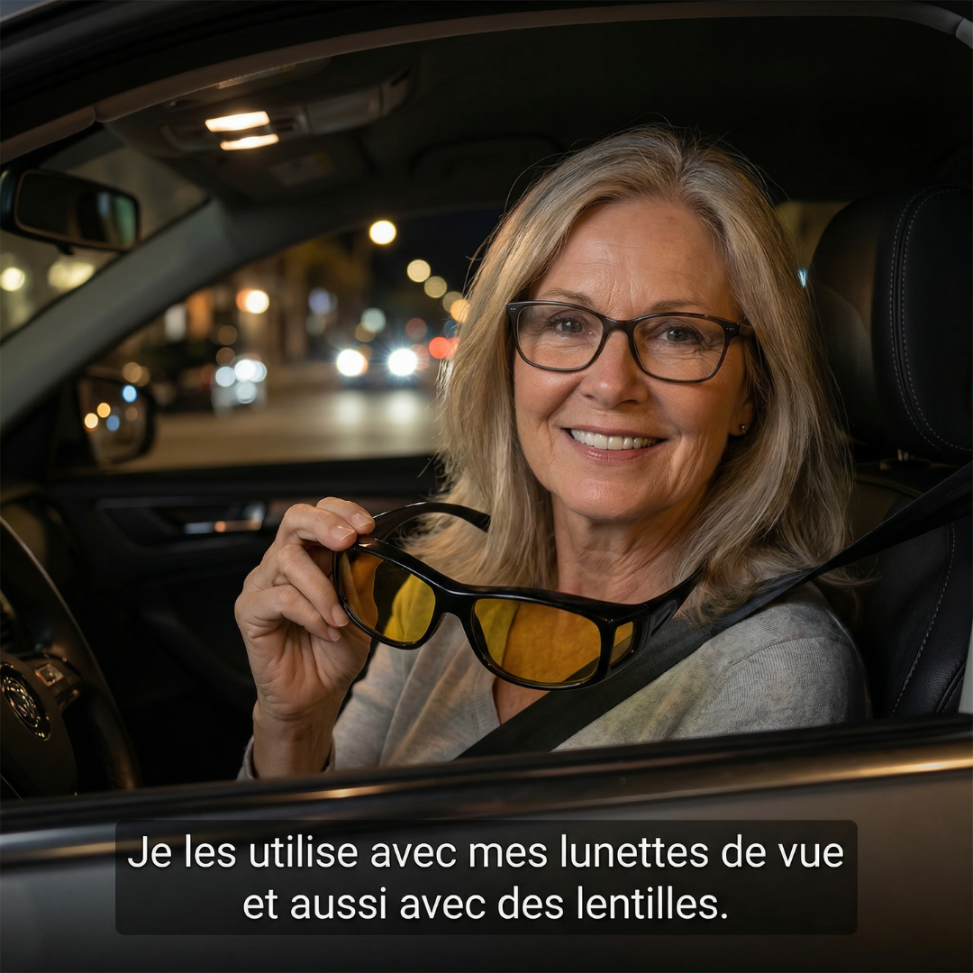 Lunettes Anti-Éblouissement Soleil & Phares LED